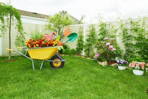 Pruned shrubs and healthy planting in Peckham